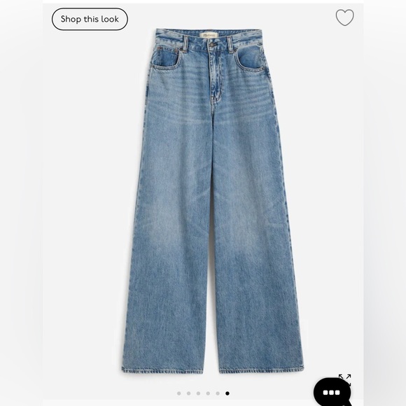 NWT Madewell Superwide-Leg Jeans Light Medium Wash Size 31 - Picture 3 of 3